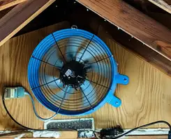 attic fan services with installed attic ventilation fan system in Riverside, CA